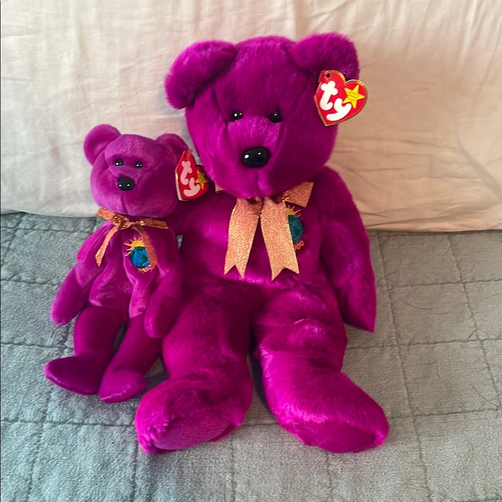 Ty Beanie Baby “Millenium” Beanie BUDDY and beanie baby duo